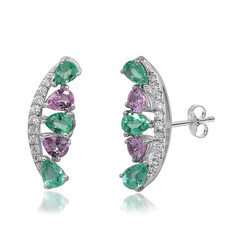Boucles d'oreilles en or et Emeraude de Zambie AAA (CIRARI)