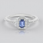 Anello in argento con Zaffiro Ceylon Blu (non riscaldato)