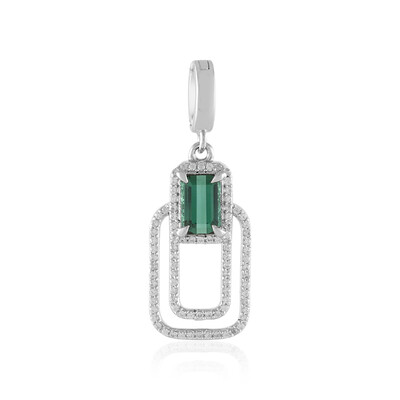 Pendentif en argent et Tourmaline verte de Benedito