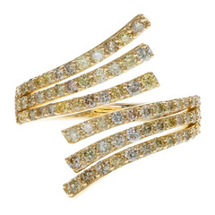 Gouden ring met SI2 Fancy Diamanten