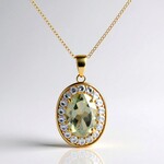 Collana in argento con Ametista Verde