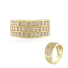 I2 Brown Diamond Silver Ring