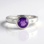 Anello in argento con Ametista del Marocco