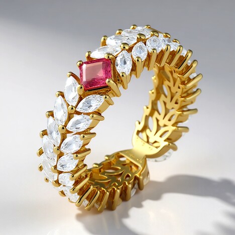Anello in argento con Zaffiro Rosa del Madagascar (de Melo Essence)