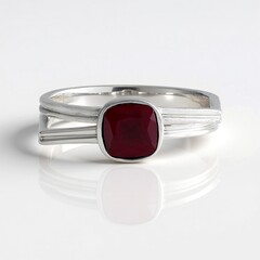 Anello in argento con Rubino del Madagascar (de Melo Essence)