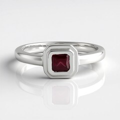 Anello in argento con Rodolite