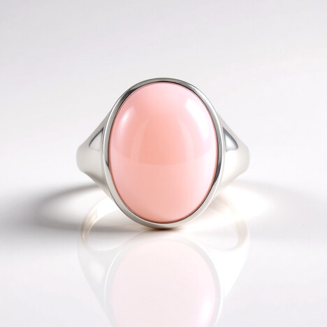 Anello in argento con Opale Rosa
