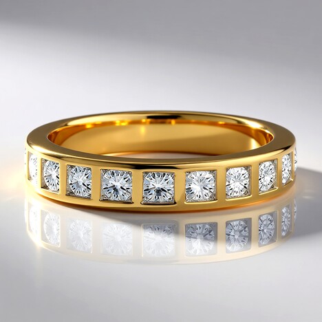 Anello in oro con Diamante IF (D) (Annette)