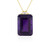 Zilveren halsketting met een amethist (Gems en Vogue)