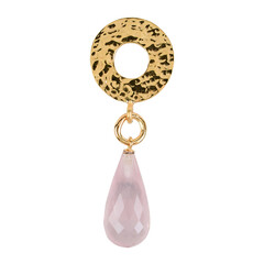 Pendentif en argent et Quartz rose