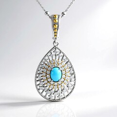 Collana in argento con Turchese Sleeping Beauty (Dallas Prince Designs)