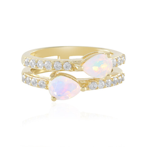 Bague en argent et Opale Welo (Adela Silber)