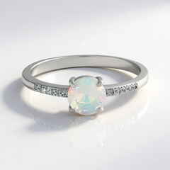 Anello in argento con Opale di Welo