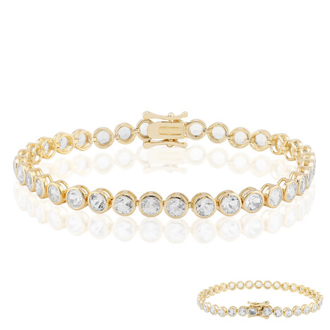 Weißer Topas-Silberarmband