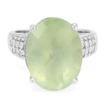 Anello in argento con Prehnite