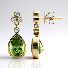 Orecchini in oro con Peridoto Wagogo