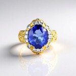 Anello in argento con Tanzanite (Gems en Vogue)
