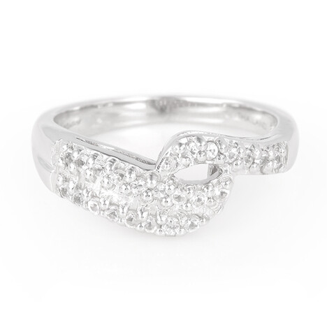 Anello da uomo in argento con Zaffiro Bianco