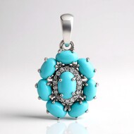Colgante en plata con Turquesa