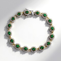 Bracciale in argento con Smeraldo Zambia (Gems en Vogue)