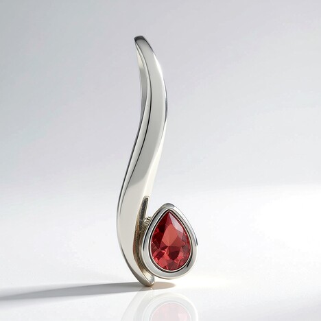 Ciondolo in argento con Tormalina Rosa Brasiliana (Pallanova)
