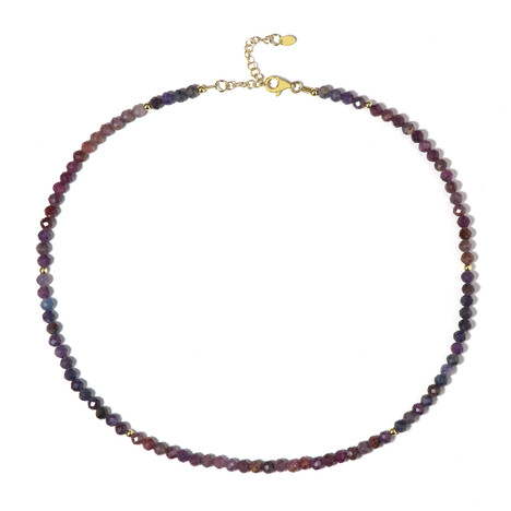 Edelstein-Silberhalskette