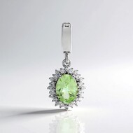 Pendentif en argent et Grenat vert menthe de Merelani