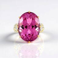 Bague en argent et Topaze rose (Gems en Vogue)