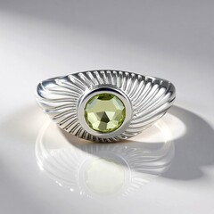 Anello in argento con Ametista Verde