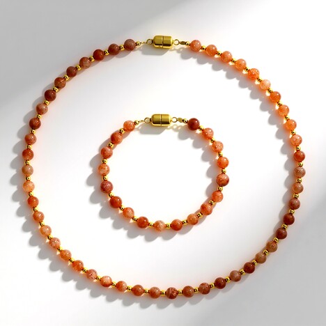 Parure in argento con Pietra del Sole (Riya)