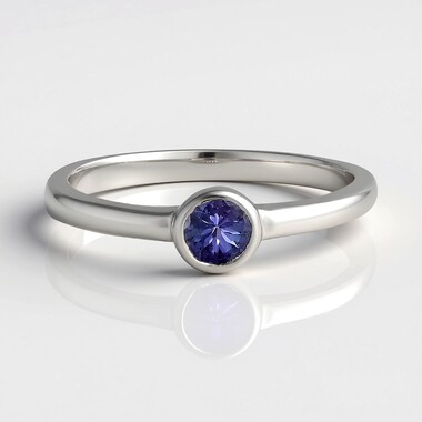 Anillo en plata con Tanzanita