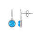 Blue Ethiopian Opal Silver Earrings