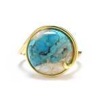 Anillo en plata con Turquesa mosaico