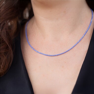 Collar en plata con Zafiro AAA de Ceilán