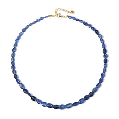Zilveren halsketting met Nepal Kyanieten