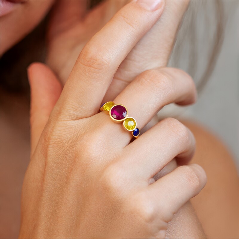 Madagaskar-Saphir-Silberring (de Melo Essence)