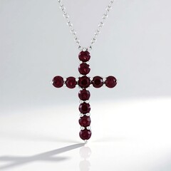 Collana in argento con Rodolite