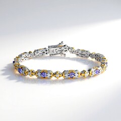 Bracciale in argento con Tanzanite (Gems en Vogue)