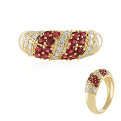 Bague en argent et Spinelle rouge noble