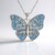 Collana in argento con Topazio Blu Svizzero