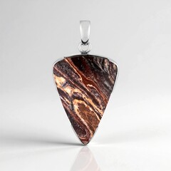 Ciondolo in argento con Diaspro Batik (Bali Barong)