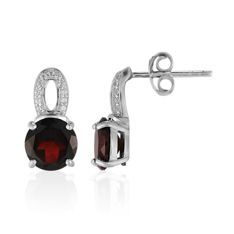 Boucles d'oreilles en argent et Grenat d'Inde
