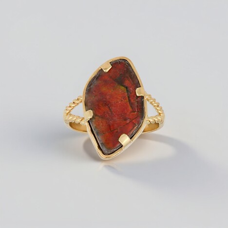 Anello in argento con Ammolite
