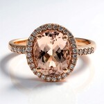 Anello in oro con Morganite AAA