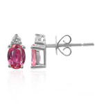 Pinkfarbener Saphir-Goldohrringe (CIRARI)