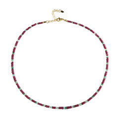 Collier en argent et Rubis de Madagascar