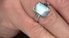 Anillo en plata con Larimar
