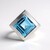 Ciondolo in argento con Topazio Blu Cielo (MONOSONO COLLECTION)