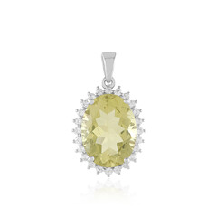 Ciondolo in argento con Quarzo Ouro Verde