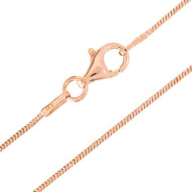 Silber-Schlangenkette - 70 cm - 4,32 g - rosévergoldet